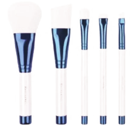 Metal end-cap synthetic brush set