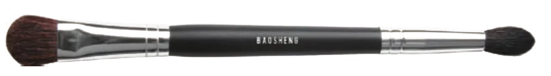 Black double-ended brush with powder and shadow heads