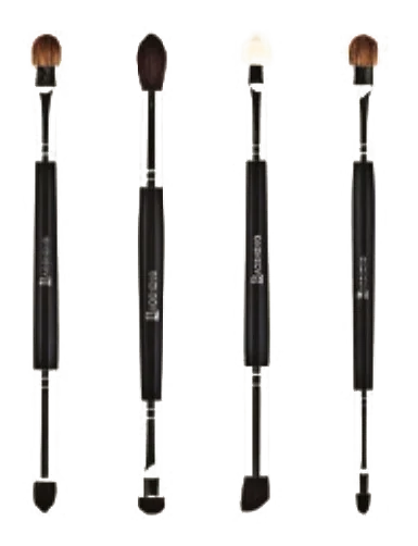 Double-ended concealer, brow, shadow and liner brushes