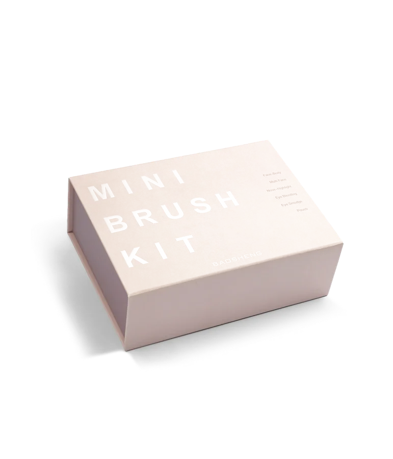 Blush-pink Mini Brush Kit box
