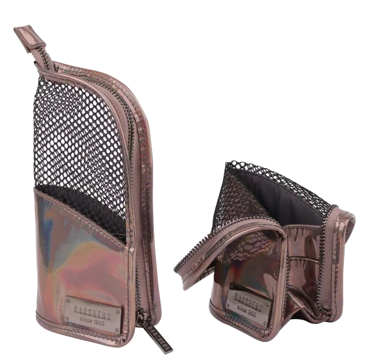 Standing mesh brush pouch