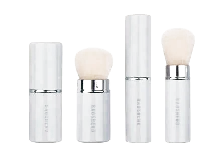 Four silver retractable brushes